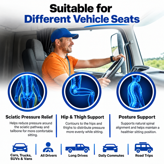 Comfort cushion for cars and trucks