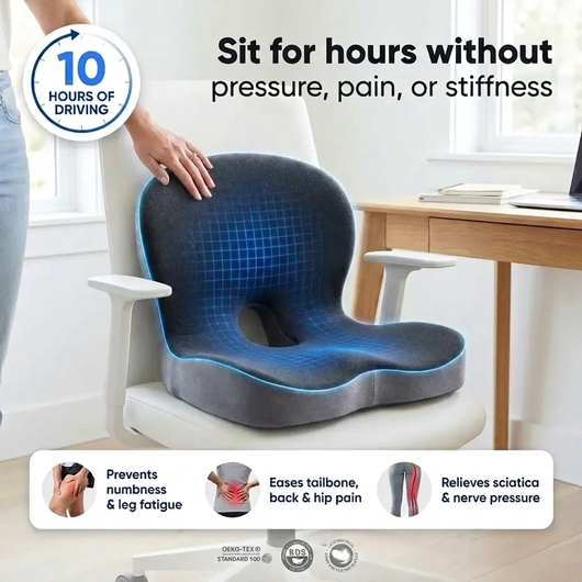 Long sitting support cushion